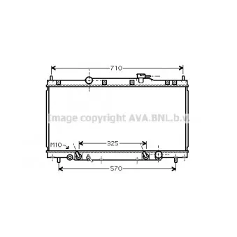 Radiateur, refroidissement du moteur AVA QUALITY COOLING HD2212