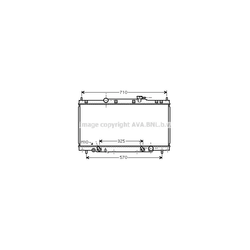 Radiateur, refroidissement du moteur AVA QUALITY COOLING HD2212