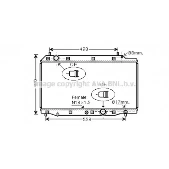 Radiateur, refroidissement du moteur AVA QUALITY COOLING
