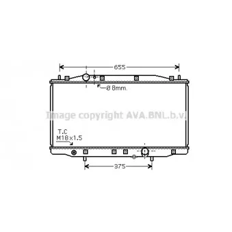 Radiateur, refroidissement du moteur AVA QUALITY COOLING