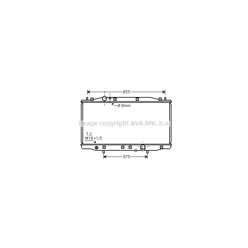 Radiateur, refroidissement du moteur AVA QUALITY COOLING HD2218