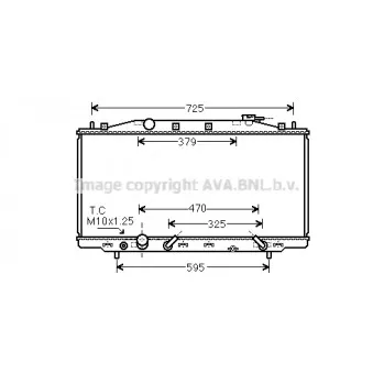 Radiateur, refroidissement du moteur AVA QUALITY COOLING HD2224