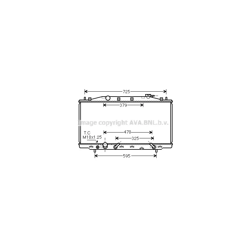 Radiateur, refroidissement du moteur AVA QUALITY COOLING HD2224