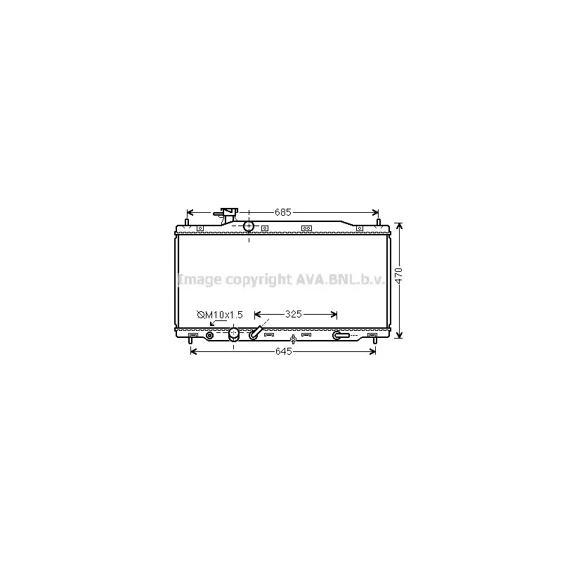Radiateur, refroidissement du moteur AVA QUALITY COOLING HD2226
