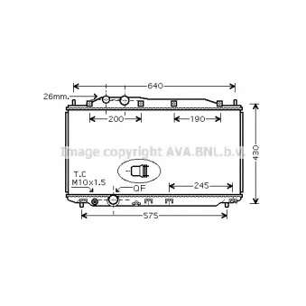 Radiateur, refroidissement du moteur AVA QUALITY COOLING HD2228