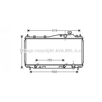 Radiateur, refroidissement du moteur AVA QUALITY COOLING HD2231