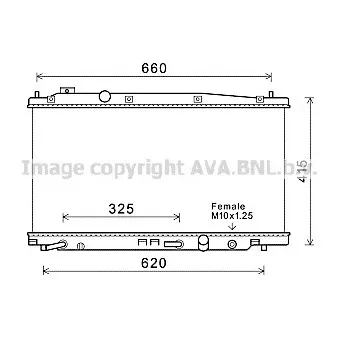 Radiateur, refroidissement du moteur AVA QUALITY COOLING HD2240