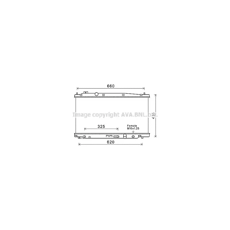 Radiateur, refroidissement du moteur AVA QUALITY COOLING HD2240