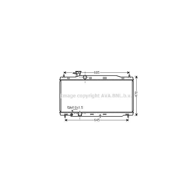 Radiateur, refroidissement du moteur AVA QUALITY COOLING HD2241