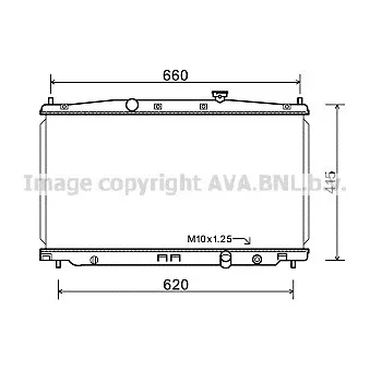 Radiateur, refroidissement du moteur AVA QUALITY COOLING