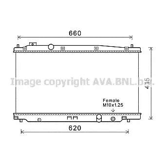 Radiateur, refroidissement du moteur AVA QUALITY COOLING