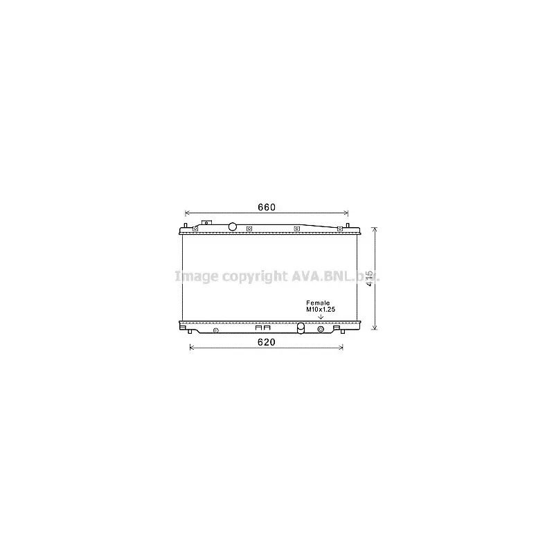 Radiateur, refroidissement du moteur AVA QUALITY COOLING HD2266