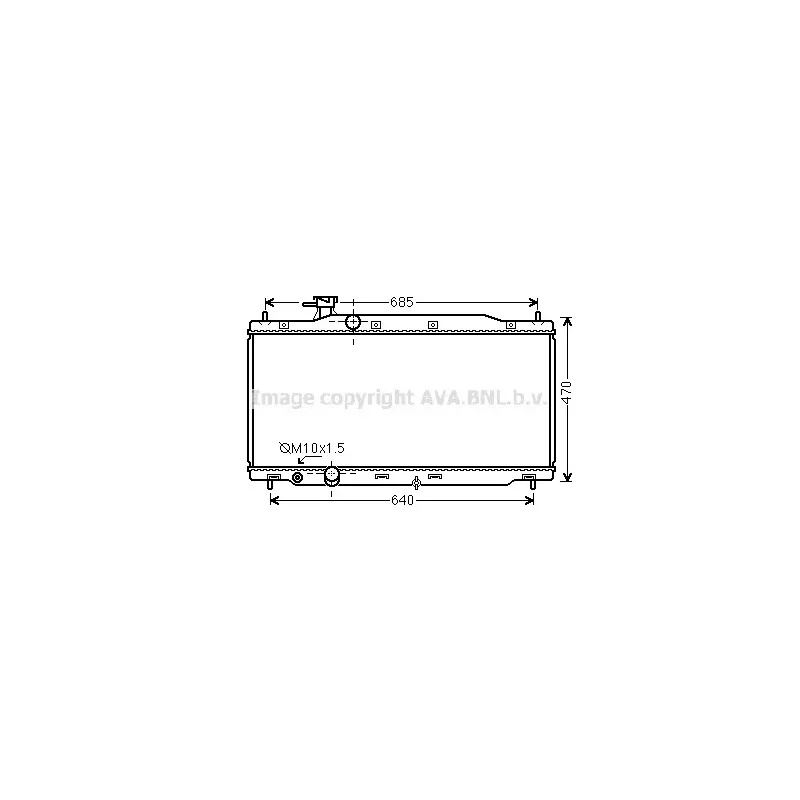 Radiateur, refroidissement du moteur AVA QUALITY COOLING HD2268