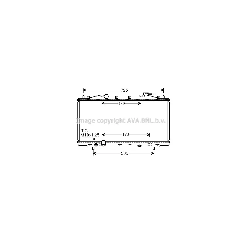 Radiateur, refroidissement du moteur AVA QUALITY COOLING HD2284