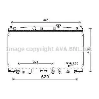 Radiateur, refroidissement du moteur AVA QUALITY COOLING
