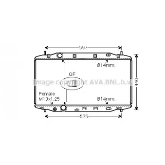Radiateur, refroidissement du moteur AVA QUALITY COOLING HD2303