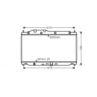 Radiateur, refroidissement du moteur AVA QUALITY COOLING HD2305