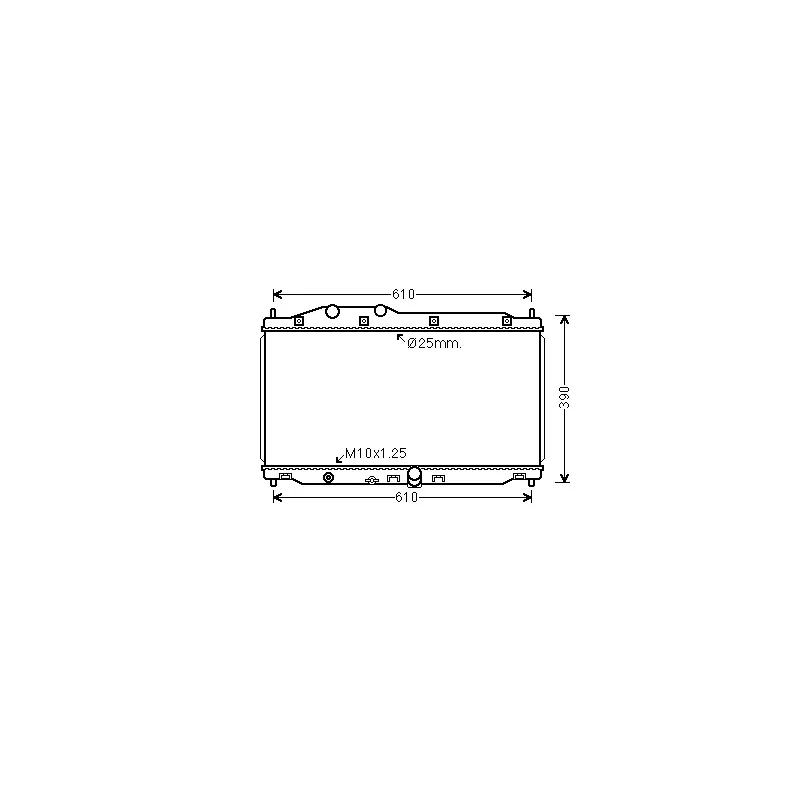 Radiateur, refroidissement du moteur AVA QUALITY COOLING HD2305