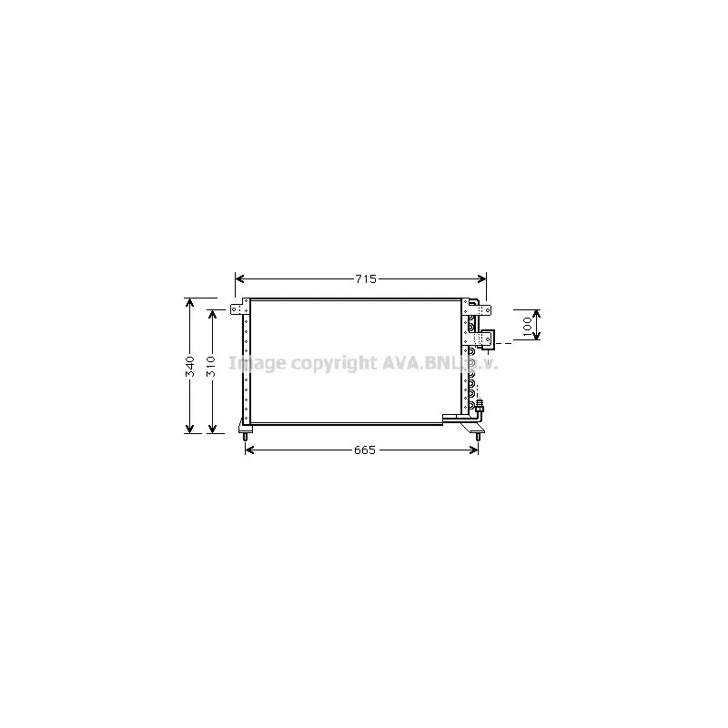 Condenseur, climatisation AVA QUALITY COOLING HD5084