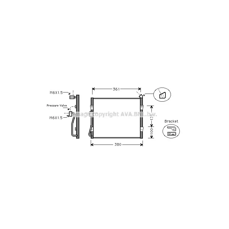 Condenseur, climatisation AVA QUALITY COOLING HD5089