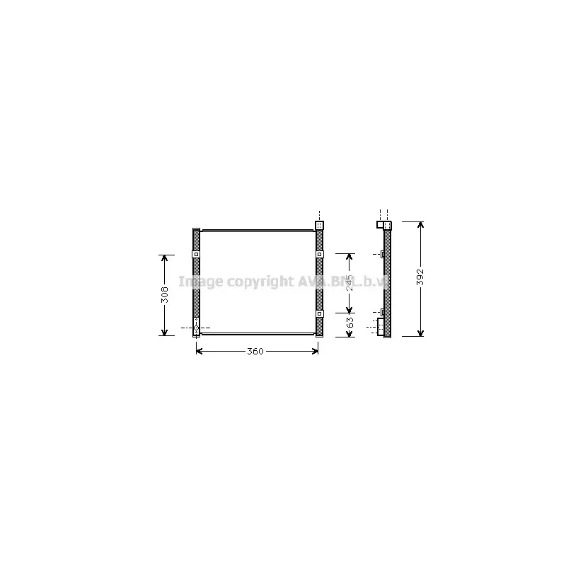 Condenseur, climatisation AVA QUALITY COOLING HD5095