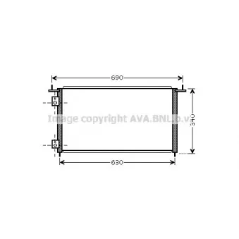 Condenseur, climatisation AVA QUALITY COOLING HD5210