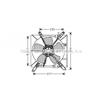 Ventilateur, refroidissement du moteur AVA QUALITY COOLING HD7503