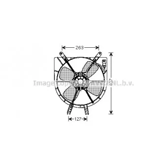Ventilateur, refroidissement du moteur AVA QUALITY COOLING HD7505