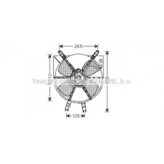 Ventilateur, refroidissement du moteur AVA QUALITY COOLING HD7506