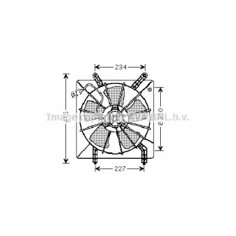 Ventilateur, refroidissement du moteur AVA QUALITY COOLING HD7510