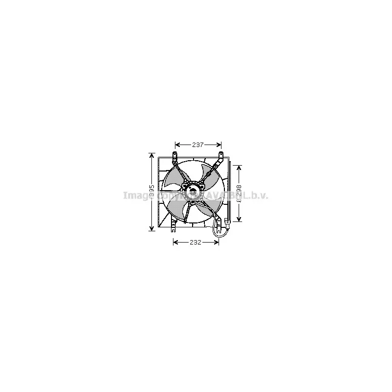 Ventilateur, refroidissement du moteur AVA QUALITY COOLING HD7512