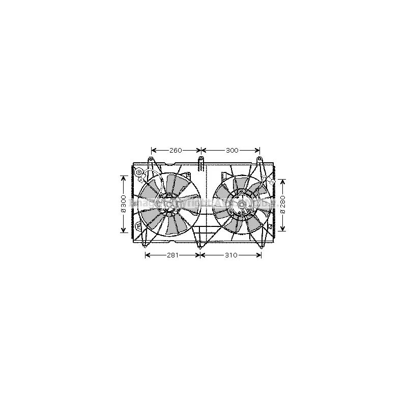 Ventilateur, refroidissement du moteur AVA QUALITY COOLING HD7516
