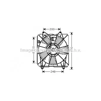 Ventilateur, refroidissement du moteur AVA QUALITY COOLING HD7525