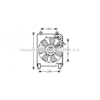 Ventilateur, refroidissement du moteur AVA QUALITY COOLING HD7526