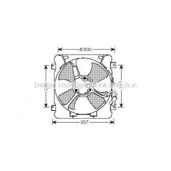 Ventilateur, refroidissement du moteur AVA QUALITY COOLING HD7527