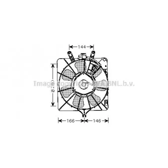 Ventilateur, refroidissement du moteur AVA QUALITY COOLING HD7535