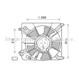 Ventilateur, refroidissement du moteur AVA QUALITY COOLING
