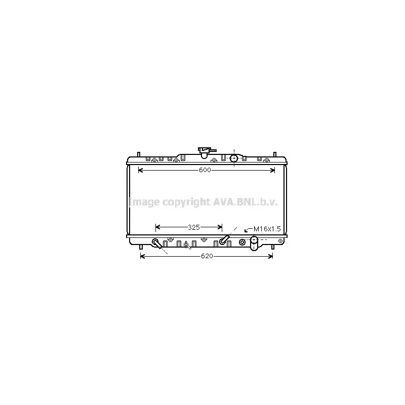Radiateur, refroidissement du moteur AVA QUALITY COOLING HDA2053