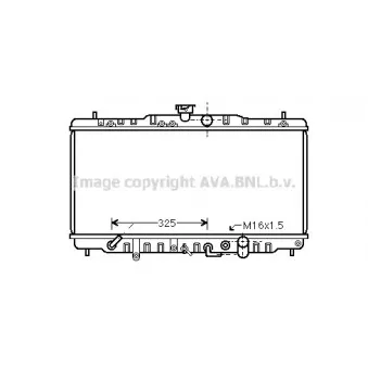Radiateur, refroidissement du moteur AVA QUALITY COOLING HDA2056