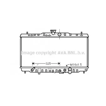 Radiateur, refroidissement du moteur AVA QUALITY COOLING HDA2063