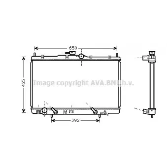 Radiateur, refroidissement du moteur AVA QUALITY COOLING HDA2100