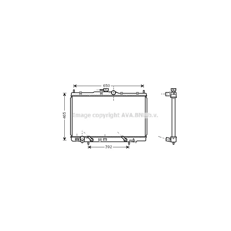 Radiateur, refroidissement du moteur AVA QUALITY COOLING HDA2100