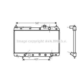 Radiateur, refroidissement du moteur AVA QUALITY COOLING HDA2104