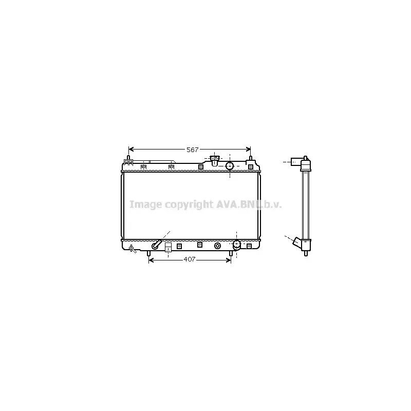 Radiateur, refroidissement du moteur AVA QUALITY COOLING HDA2104