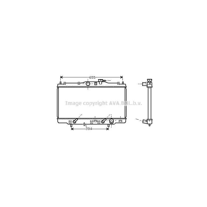 Radiateur, refroidissement du moteur AVA QUALITY COOLING HDA2119
