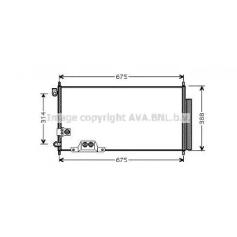 Condenseur, climatisation AVA QUALITY COOLING HDA5239D