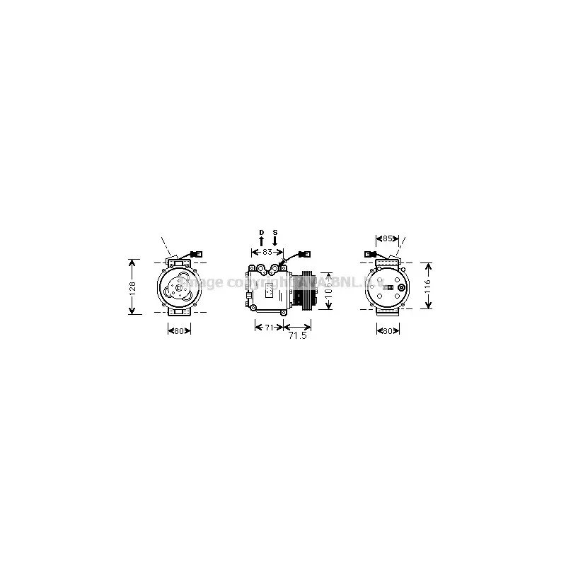 Compresseur, climatisation AVA QUALITY COOLING HDAK009