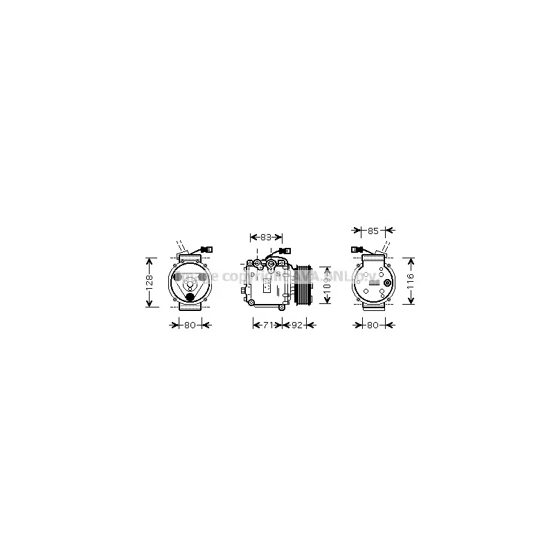 Compresseur, climatisation AVA QUALITY COOLING HDAK169
