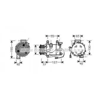 Compresseur, climatisation AVA QUALITY COOLING HDAK232
