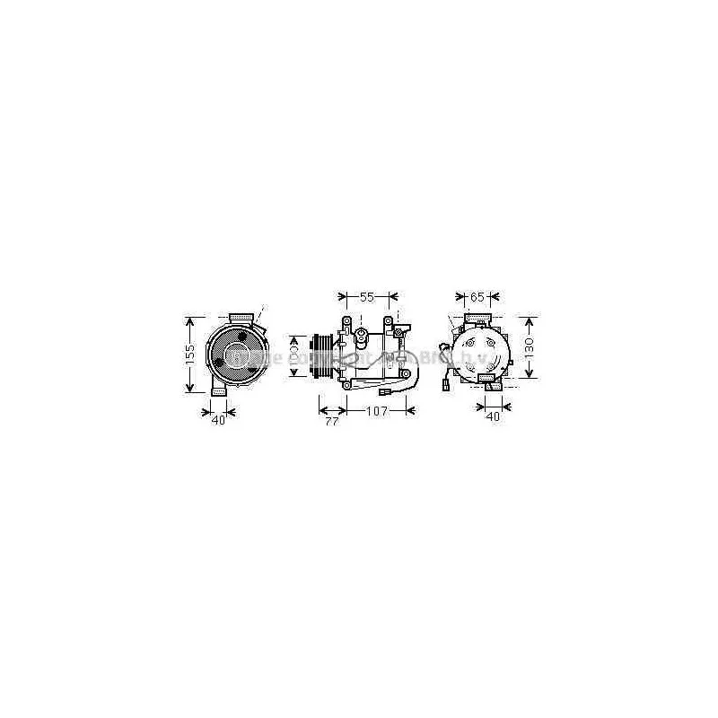 Compresseur, climatisation AVA QUALITY COOLING HDAK232
